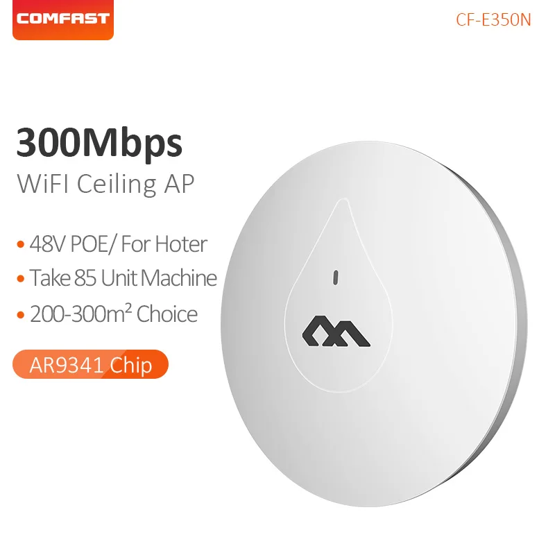 

COMFAST 300M Indoor Ceiling AP Through Wall Powerful 48V POE Adapter Wi fi Router Access Point Signal Amplier AP CF-E350N