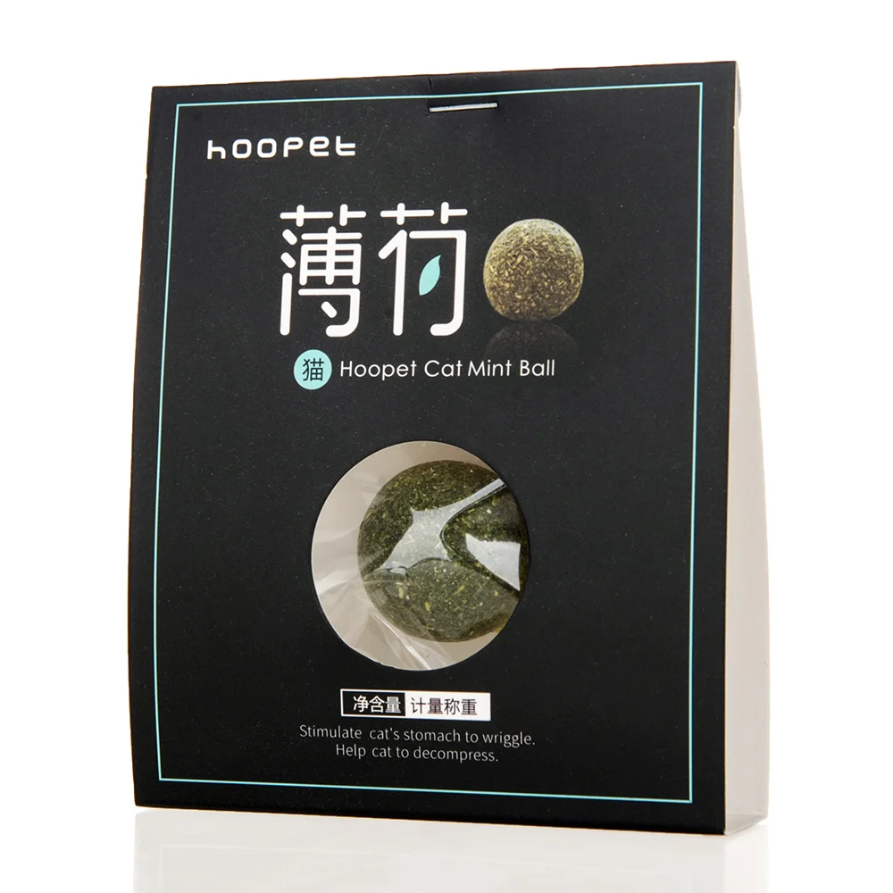 Hoopet игрушка для кошек мячик натуральная кошачья мята зеленый шар погоня за