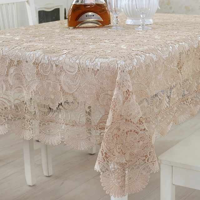 5 Sizes Optional Embroidered European Lace Tablecloth Tea Table 5 Sizes Optional Embroidered European Lace Tablecloth Tea Table Cloth Tv Cover Square Tablecloths Round