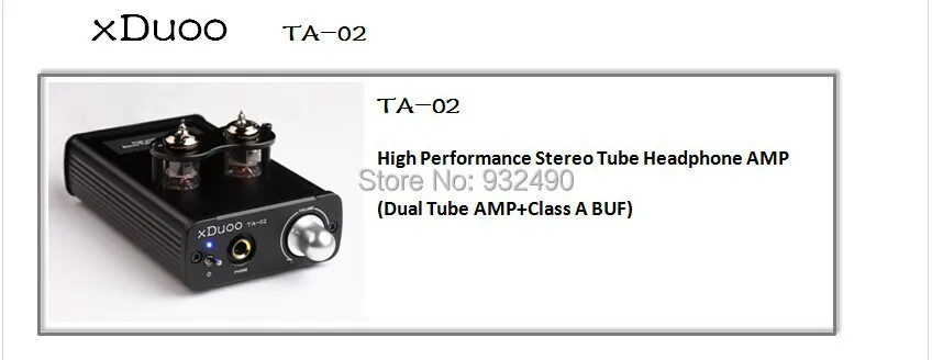 XDUOO TA-02 высокопроизводительный стерео ламповый усилитель для наушников(двойной ламповый усилитель и класс A BUF