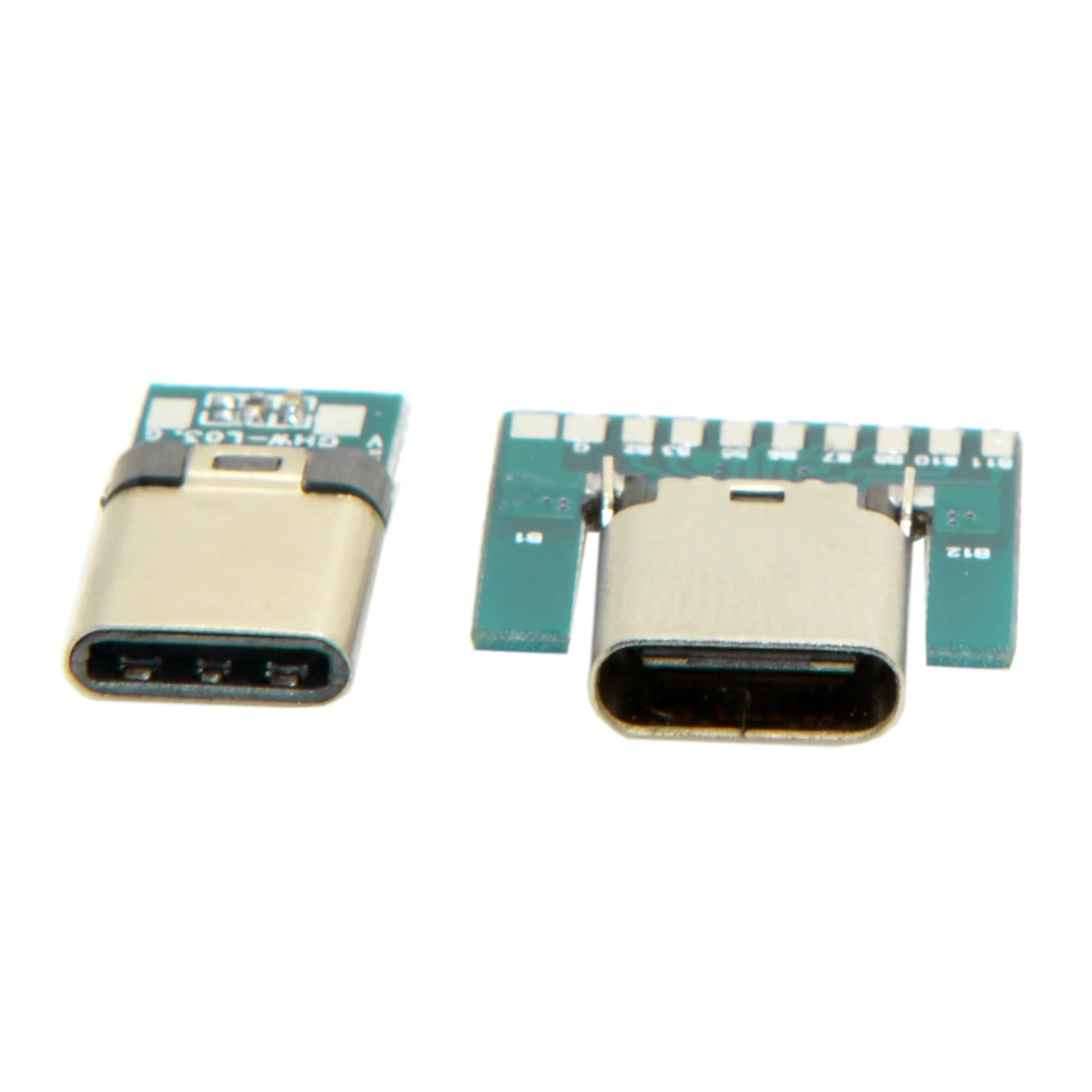 

CY 1 set DIY 24pin USB 3.1 Type C Male & Female Plug & Socket Connector SMT type with PC Board