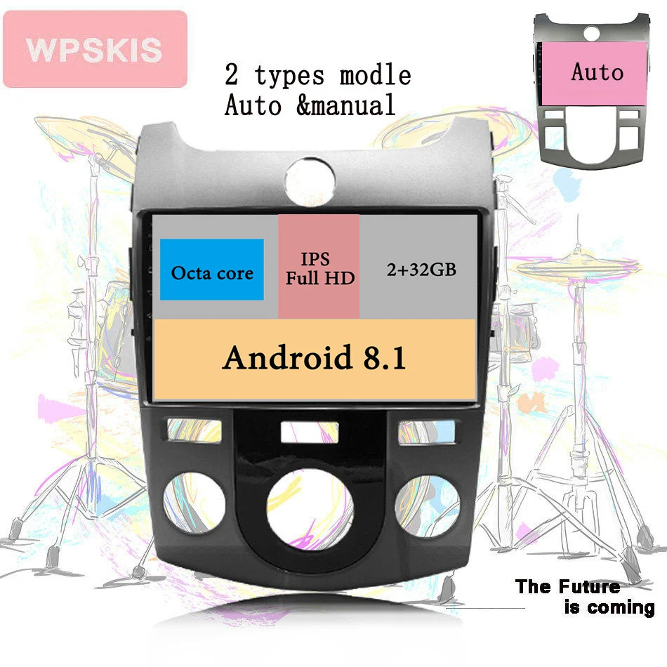 Top Android 8.1 Car DVD Player for Kia Forte Cerato 2008 2009 2010 2011 2012 With Car Radio gps 3/4g USB Map TV function head unit 0