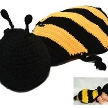 Модная шапка для маленьких мальчиков и девочек с изображением пчелок; милая детская одежда для фотосъемки;