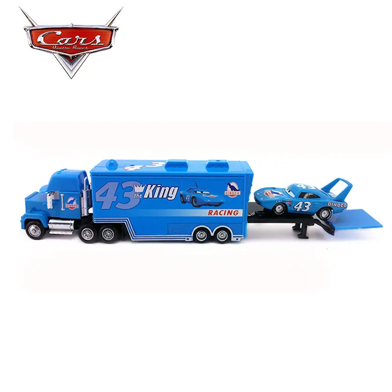 1:55 игрушка из металлического сплава Дисней автомобиль DINOCO The Kings гоночный номер 43 Mack дядюшка грузовик детские игрушки машинки на день рождения рождественские подарки