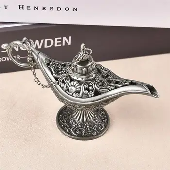 

Vintage Retro Hollow Out Fairy Tale Aladdin Magic Lamp Tea Pot Genie Lamp Toy For Home Decoration Ornaments Gift