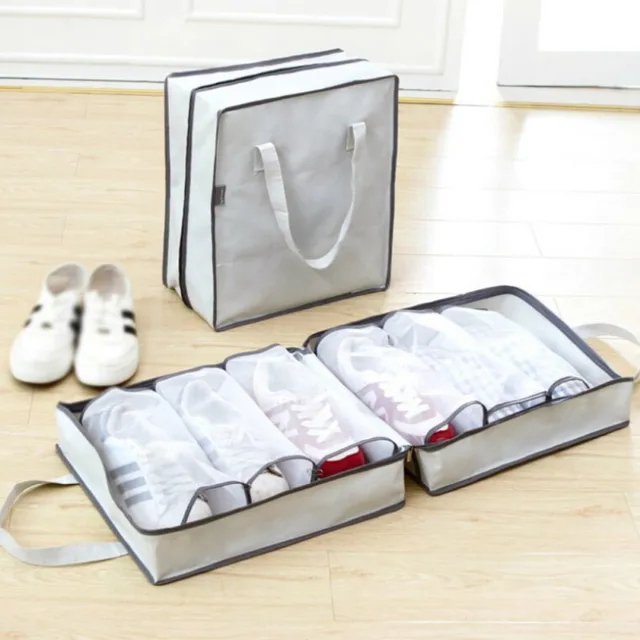 Home Oxford Dustproof Shoe Storage Bags Portable Folding Travel Tote