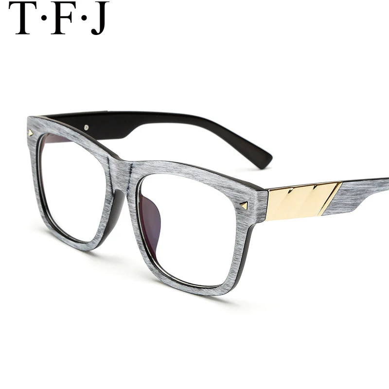 

New Fashion Women Glasses Aritificial Wood Square High Quality Optical Transparent Frame Brand Design Unisex Vintage Eyewear
