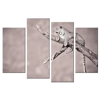 

Contemporary Animals Canvas Cheetah Laying On Tree Wild Animals Cheetah In Tree Branch Prey View Art Decorations Walls Vintage