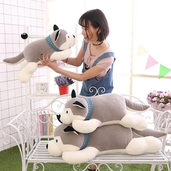 

Laege Size 40cm 55cm 70cm Cute Dog Plush Toys Kids Cushion Pillow Soft Car Sofa Calm Animal Stuffed Doll Birthday Christmas Gift