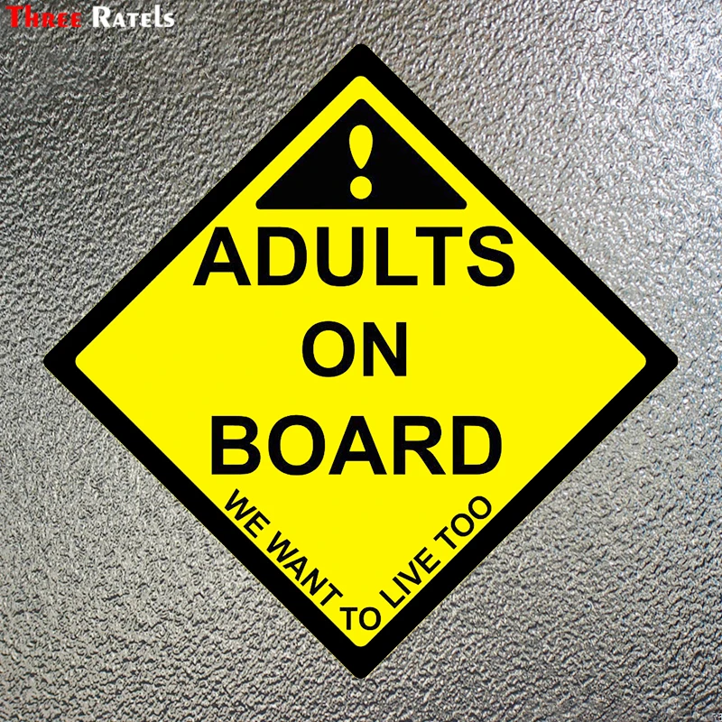 

Three Ratels LCS206# 15x15cm adults on board colorful car sticker funny car stickers styling removable decal