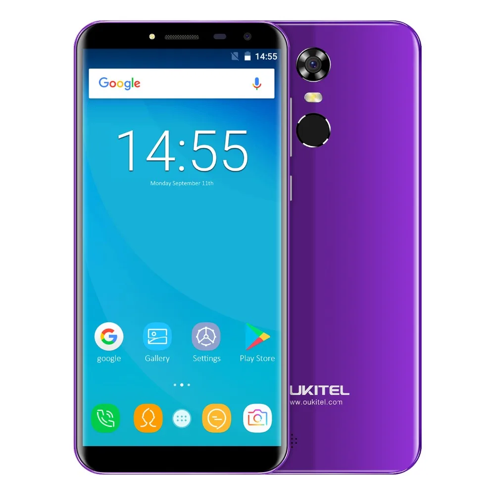 OUKITEL C8 MT6580A 4 ядра Android 7,0 2 GB Оперативная память + 16 GB Встроенная память 3000 mAh 13.0MP 5,5 дюйма HD 18:9 Экран Touch ID смартфон