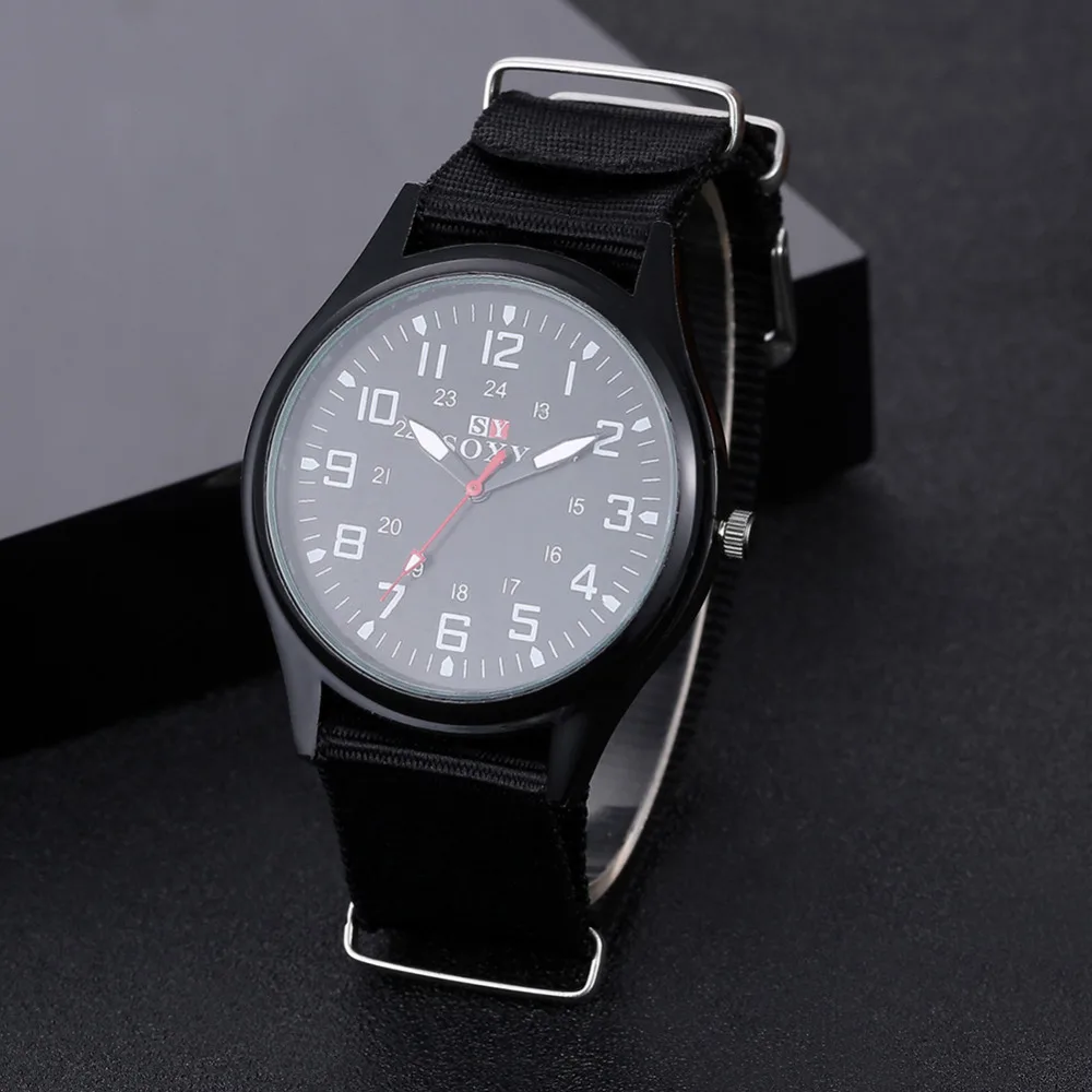 Fashion Nylon Watch Men Brand New SOXY Men's Sport Quartz Wrist Military Watches Slim Analog Masculine Hot shark style relojes