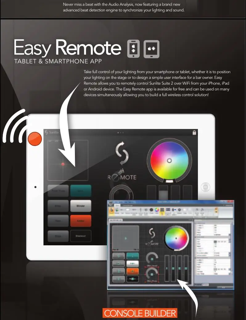 Сценическое программное обеспечение управления Daslight контроллер DMX может использоваться на iOS хорошо для DJ KTV вечерние светодиодный свет, SHEHDS сценическое освещение