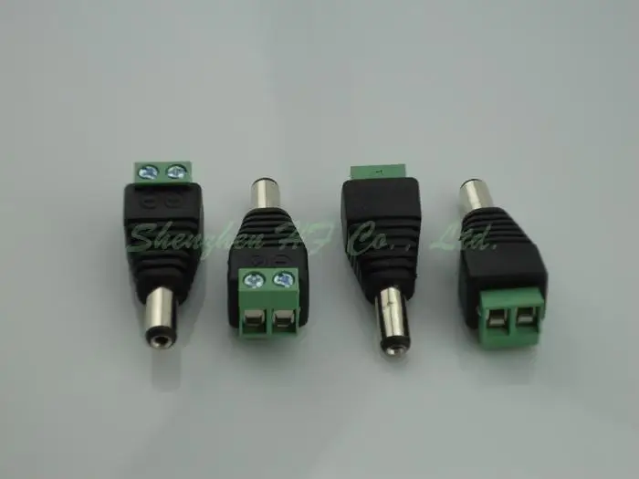 

Gakaki 100pcs wholesale 2.1 x 5.5mm bnc connector DC Male Adapter Surveillance System Power Supply for CCTV Camera Accessories
