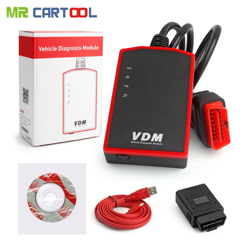 

Wifi UCANDAS VDM V3.9 Auto Diagnostic Scanner OBD2 supports auto Full Systems for WindowsPC Android Phone