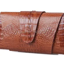 Натуральная крокодиловая кожа женский клатч кошельки, Мода Аллигатор Кожа Женщины Крест корпус клатч сумка