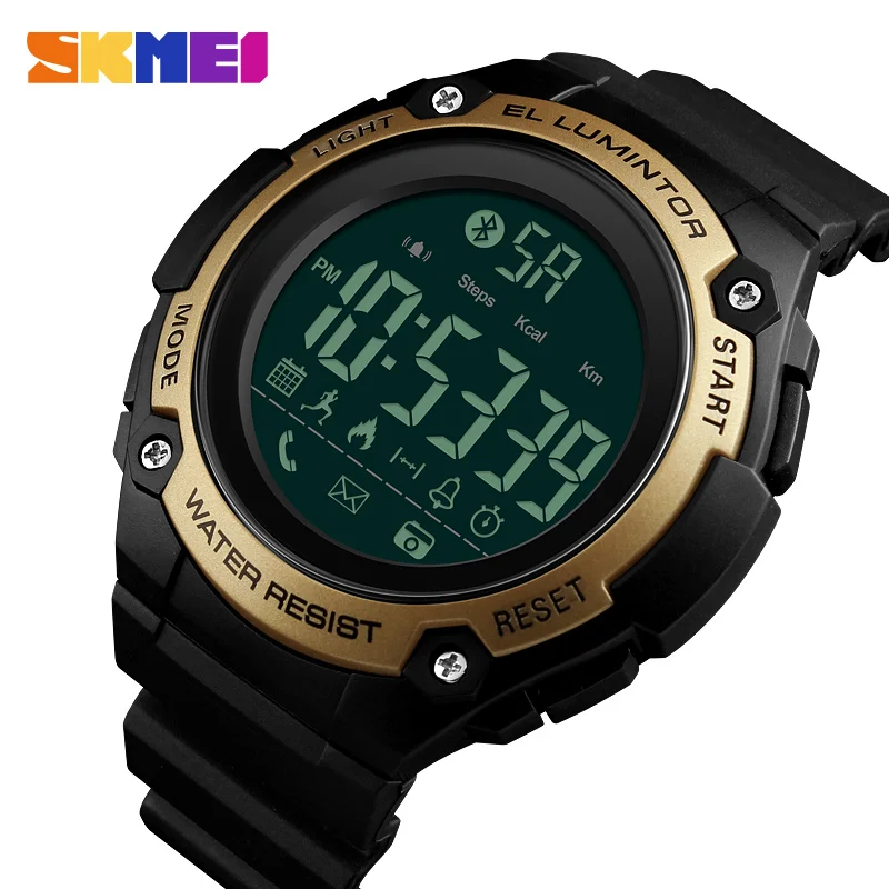 

2018 SKMEI Smart Watch Men Sport Calorie Pedometer Call Reminder Clock Distance Countdown 50M Waterproof Clock Relogio Masculino