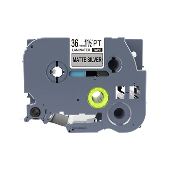 

1PCS compatible Black on Matte Sliver TZe-M961 TZ-M961 tzM961 36mm laminated label tapes for PT530 PT550 Ptouch label printers