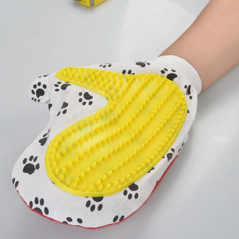Pet Rubber Deshedding Brush Glove For Pet Cleaning Massage Grooming