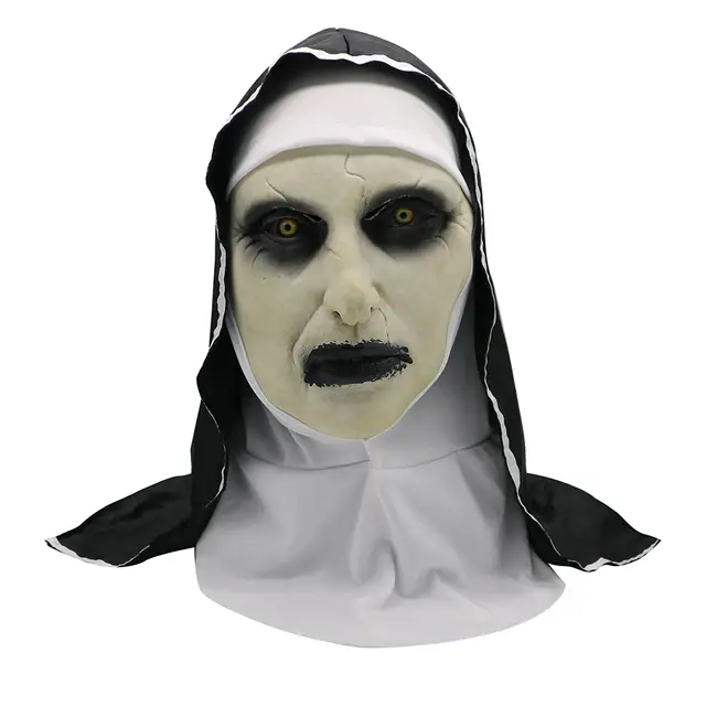 Creepy The Demon Nun Mask Realistic Cosplay Valak Latex Mask Scary