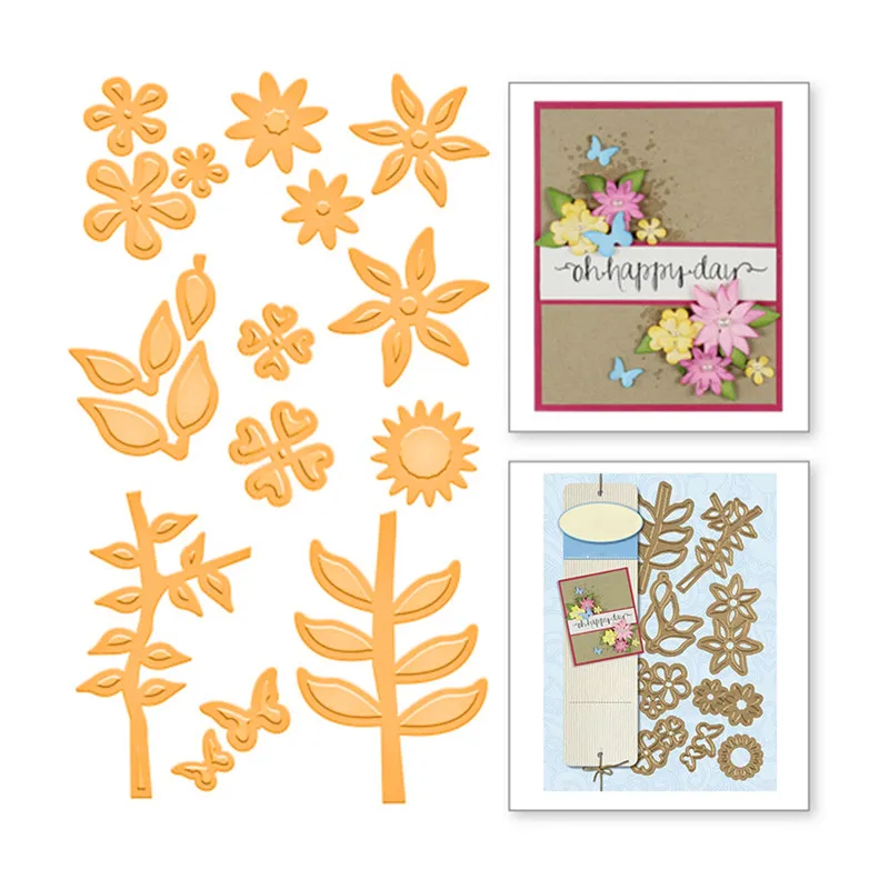 

DiyArts Leaves Metal Cutting Dies Scrapbooking for Card Making DIY Embossing Cuts New Craft Flower and Grass New Dies for 2019