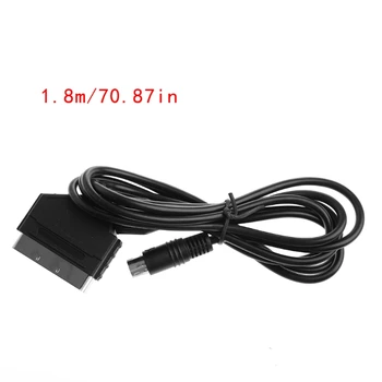 

Black 1.8M/6FT Scart AV TV Video Cable Lead For Sega Saturn NTSC & PAL Version