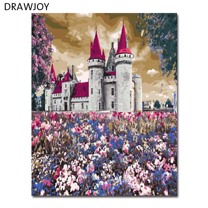 

DRAWJOY Framed Landscape Picture Home Decor DIY Oil Painting By Numbers Painting&Calligraphy Wall Art Landscape GX3289 40x50cm