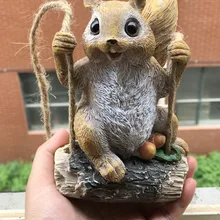 50% скидка, 1 шт. Милая Свинг белка с сосновыми шинами, садовые украшения, вилла ветка вешалки, детская комната подвески