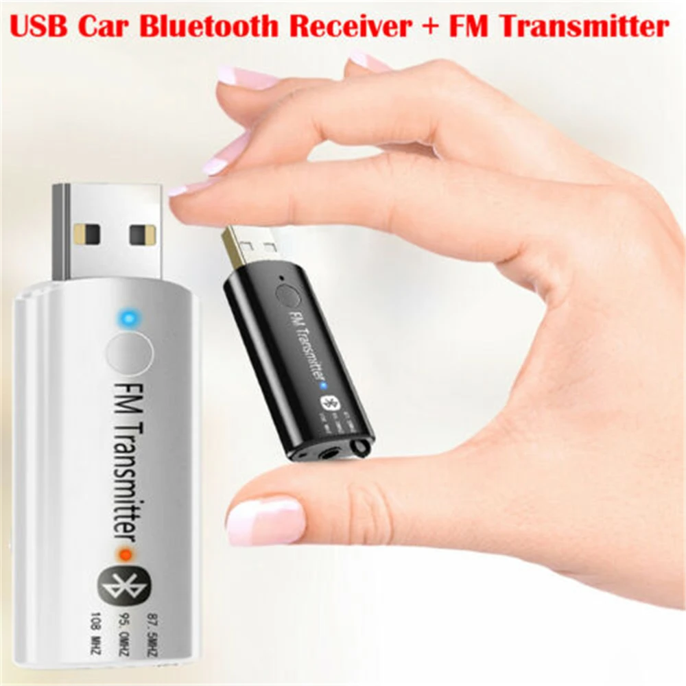 

Mini Wireless Bluetooth Audio FM Transmitter Splitter USB Car Bluetooth Receiver Multi-point Music Adapter Portable For Concert