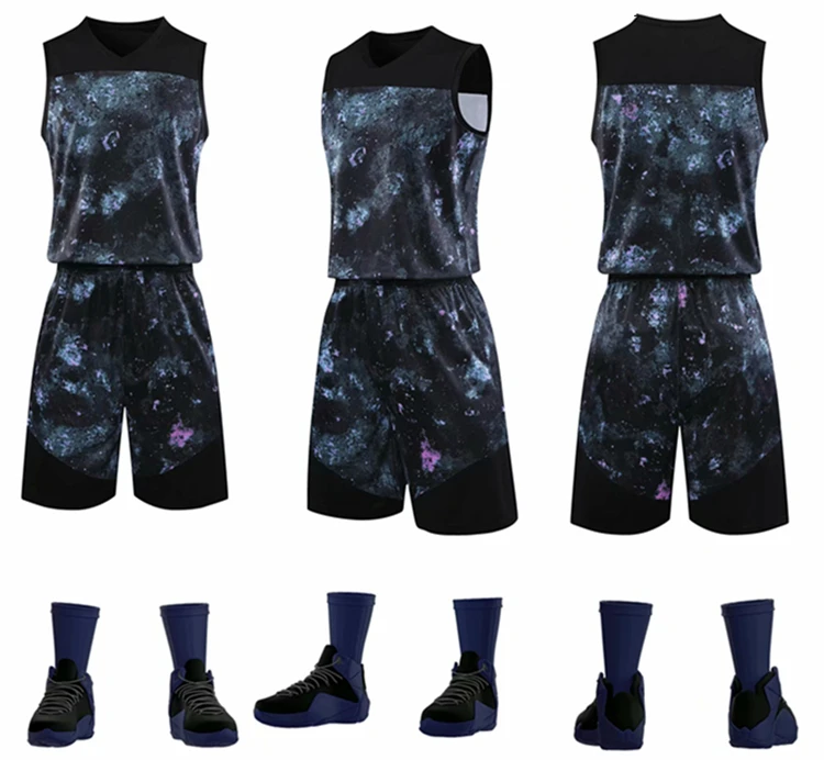 ZMSM взрослых камуфляж баскетбольные майки набор высокого качества Баскетбольная форма тренировочный костюм без рукавов спортивная одежда с v-образным вырезом GY8335