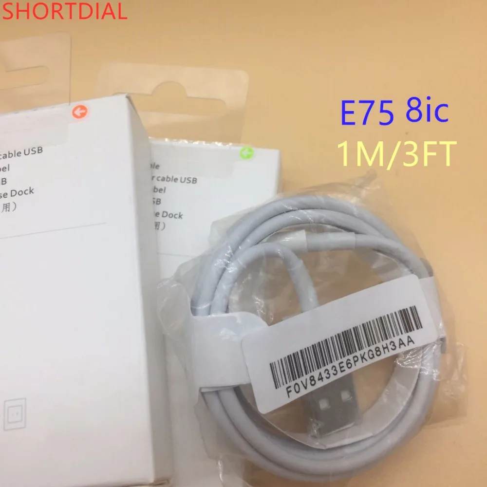 

100pcs/lot AAAAA+Genuine Foxcon Quality 1m/3ft 8ic E75 Chip Sync Data USB charger Cable For XS XR X 8 7 6 plus New packaging