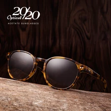 Классические Поляризованные Солнцезащитные Очки Мужчин Женщины Марка Дизайнер Ацетат Круглые Солнцезащитные Очки Вождения Тени Унисекс Очки cuculos AT8001
