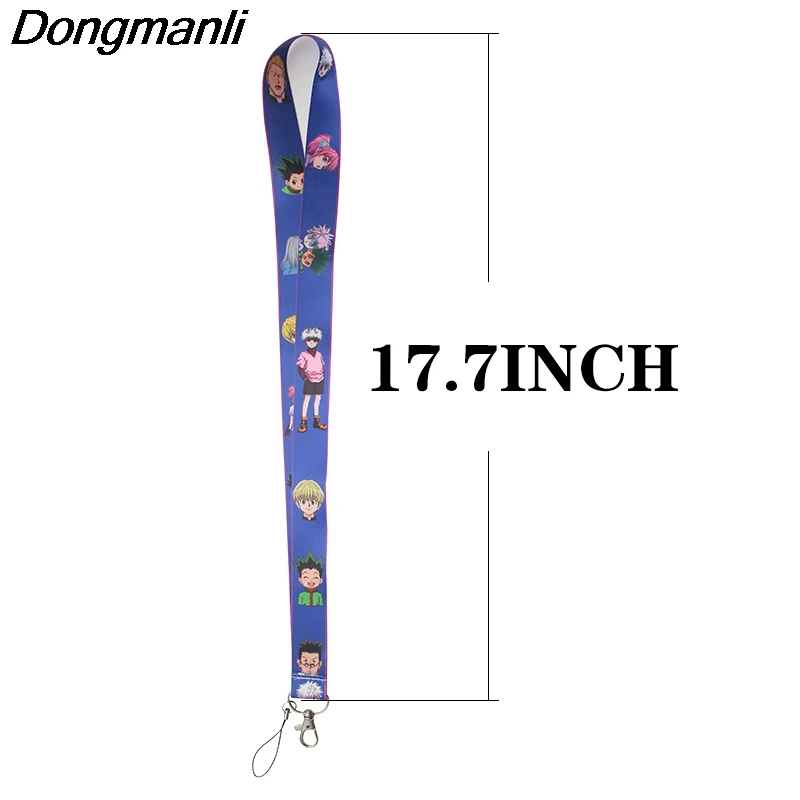 P3633 Dongmanli Аниме Охотник х Охотник брелок Lanyards Id бейдж держатель ID карты Пропуск Тренажерный зал мобильный телефон USB бейдж держатель ключевой ремень
