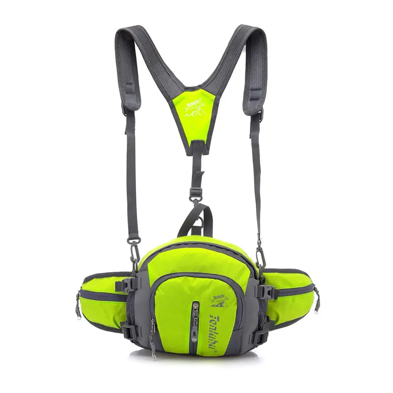 Large Capacity Waterproof Outdoor Hiking Multifunction Sports Water Bottle Men Women Shoulder Slung Bag Running Waist Pack Bag