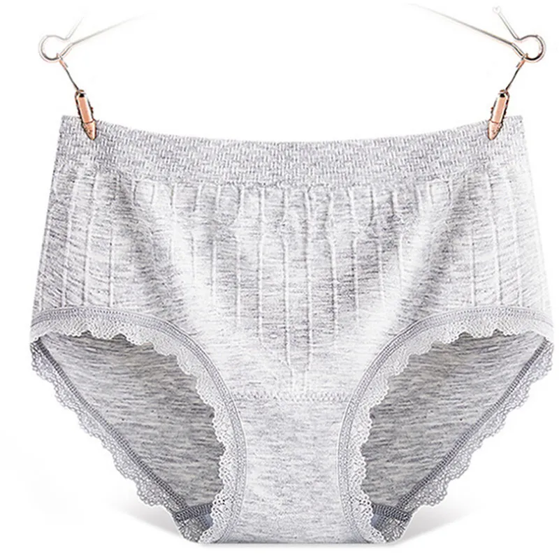 Women Breathable Briefs Lace Edge Panties Women Soft Underwear Panites Cotton Blend Lace Briefs One Size 6 Colors