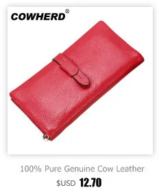 Best Quality! Women Oil Wax Genuine Cowhide Leather Long Zipper Wallet Lady Fashion Clutch Purse Bag With Strap 7 colors 2153