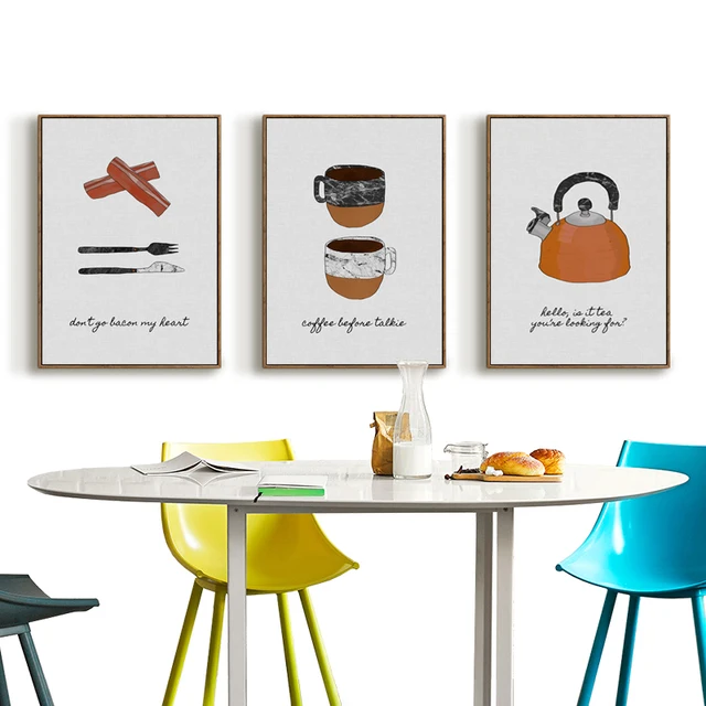 Online Bianche Nordic Minimalis Peralatan Dapur Dekoratif Bianche Nordic Minimalis Peralatan Dapur Dekoratif Lukisan Dinding Kanvas Art Print Poster Gambar Untuk Rumah Deco