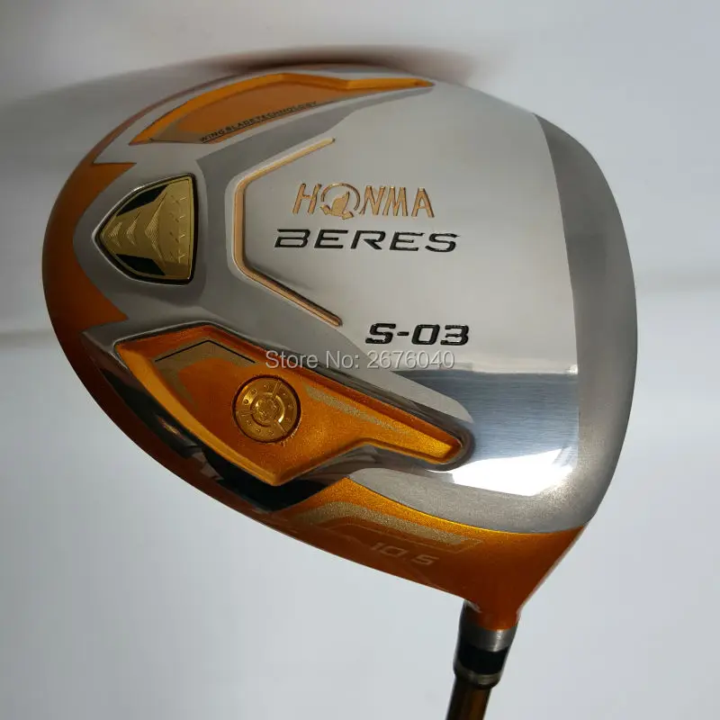 Новые клюшки для гольфа HONMA S-03 4 звезды золотой цвет гольф Драйвер 9.5or10.5 Лофт графитовый Вал R или S flex драйвер клюшки