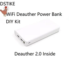 

DSTIKE White WiFi Deauther 20000mAh 18650 Power Bank DIY Kit ESP8266 ESP-07+8dBi antenna