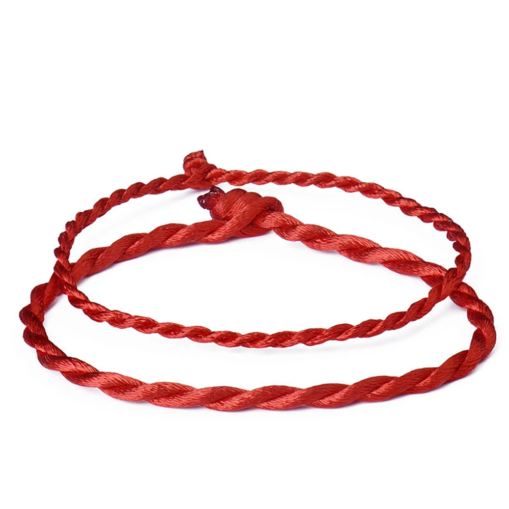 Wholesale 10Pcs/Set Fashion Red Thread String Bracelet Lucky Red Handmade Rope Bracelet for Women Men Jewelry Lover Couple Gift