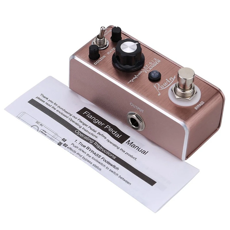 Rowin Lef-612 Flanger педаль мини гитара педаль эффектов Классический аналоговый эффект прокатки алюминиевый сплав True Bypass