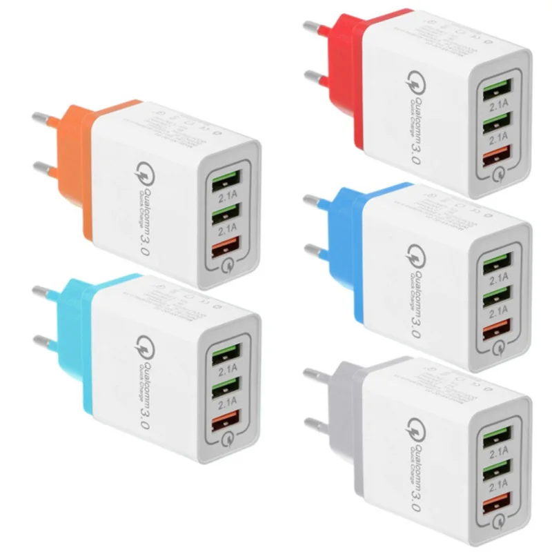 Зарядное устройство Larryjoe с 3 USB портами быстрая зарядка 0 настенная Зарядка для