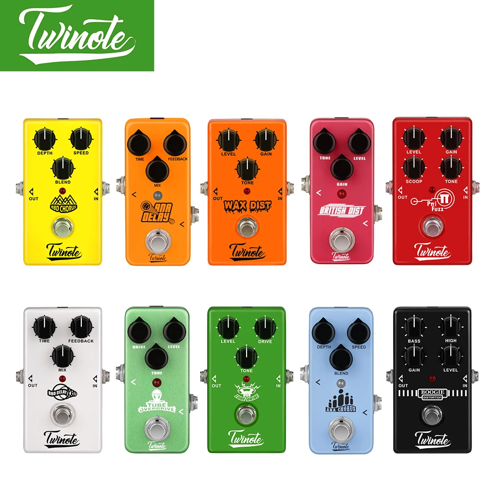 

Twinote Power Supply and Guitar Effect Pedal Overdrive/Distortion/Chorus/Digital Delay/Vintage Distortion/Modern FUZZ /Old Schoo