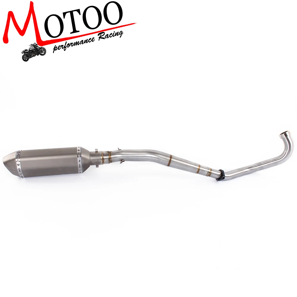 Motoo Motorcycle Modified Stainless Steel Exhaust Muffler with Full
