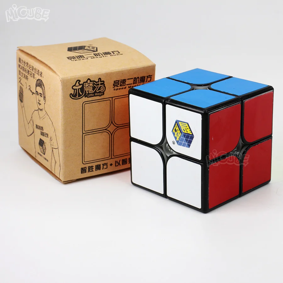 Yuxin Zhisheng Little Magic 2x2x2 магические кубики speed Cubo Magico 2x2 Neo Cube 2*2 Развивающие игрушки для детей антистресс - Цвет: Black