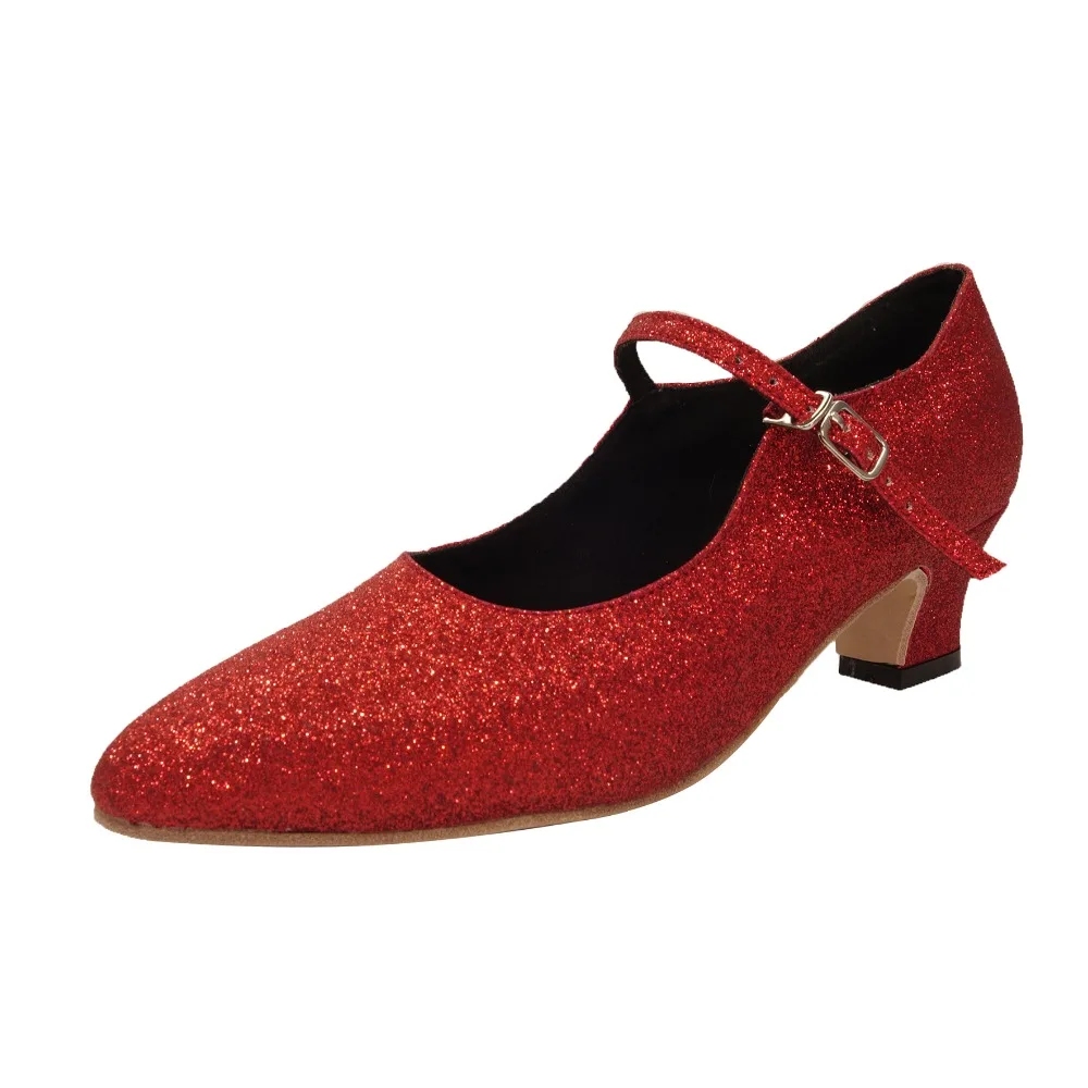 Indoor Ballroom Female Detective Gordon Salsa Soft Red PU Dance Shoes HS042 | Спорт и развлечения
