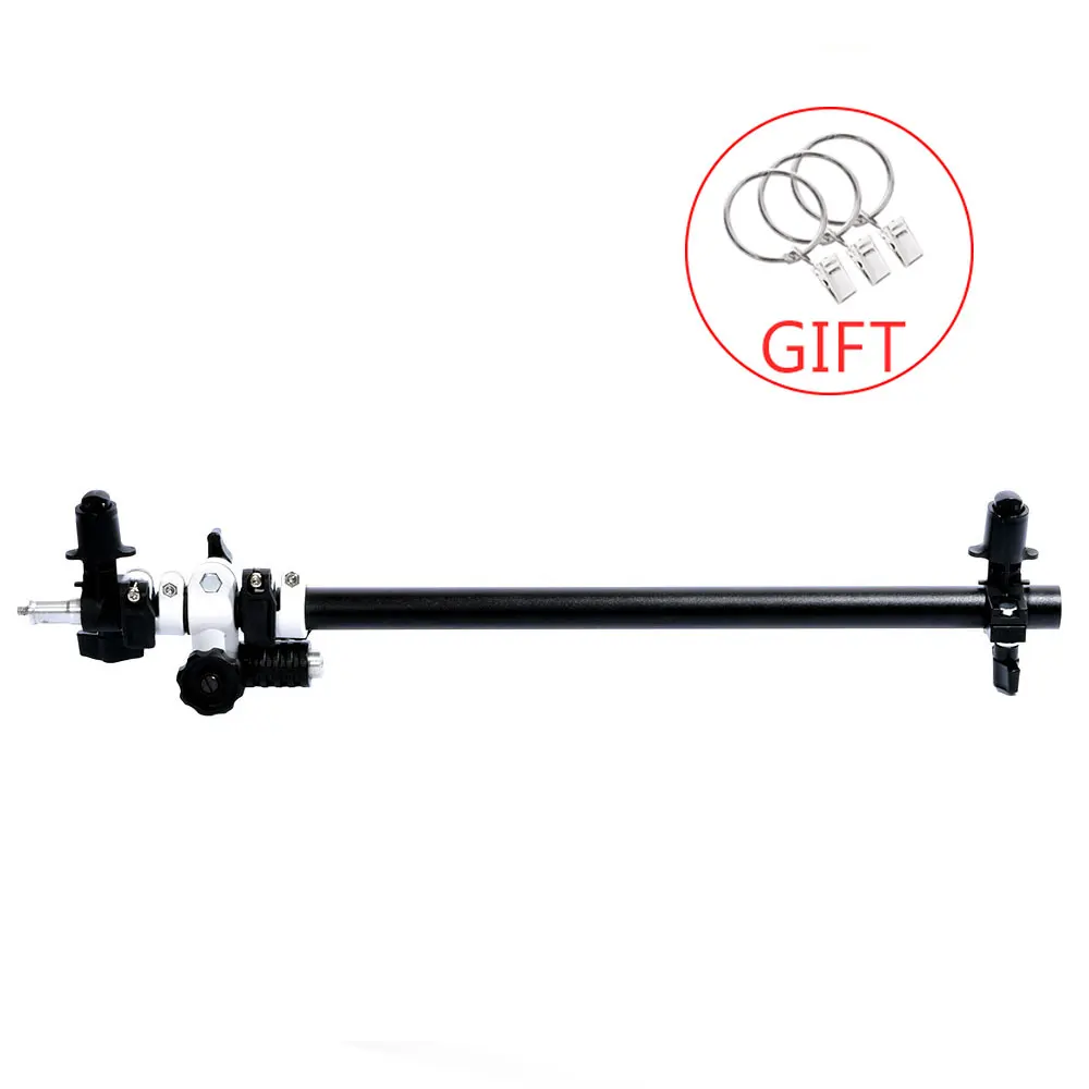 

3 in1 125cm 49" Metal Swivel Grip Head Reflector Disc Support Bracket Holder Background Crossbar for Speedlite Flash Strobe