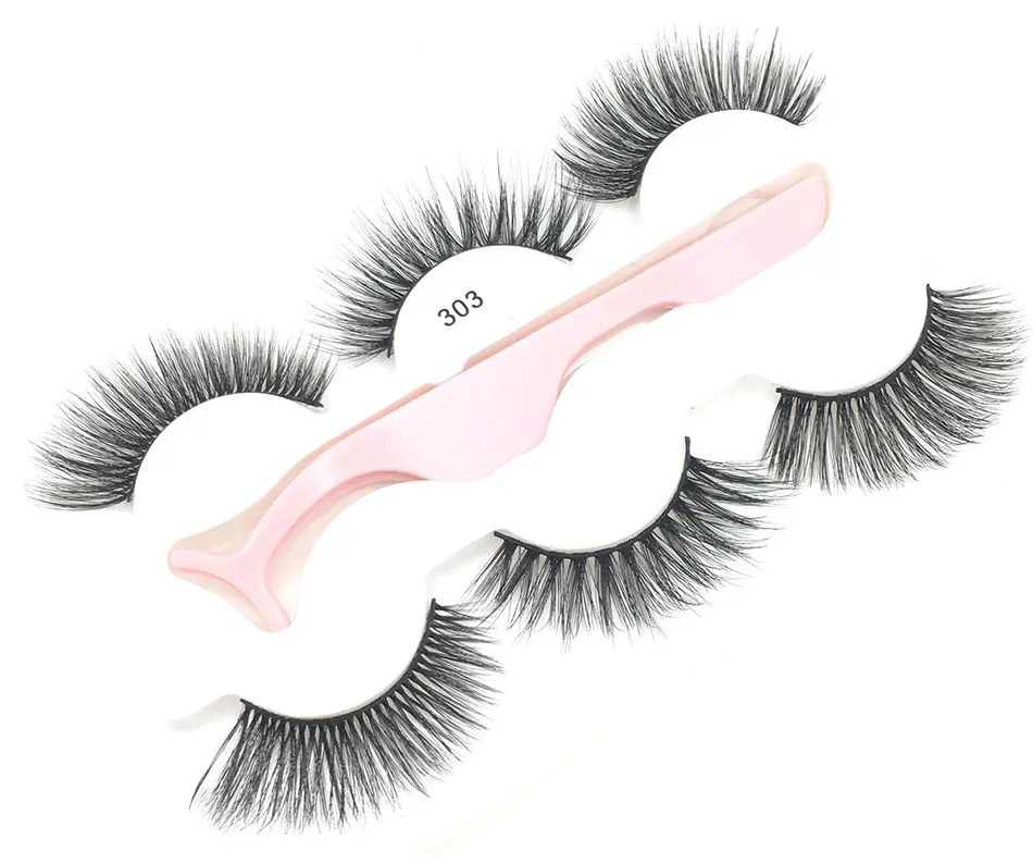 3 Pairs 3D Handmade Fake Eyelashes Natural Long Thick Makeup False Eyelashes Cross Eye Lashes Faux Cils for Makeup Tools