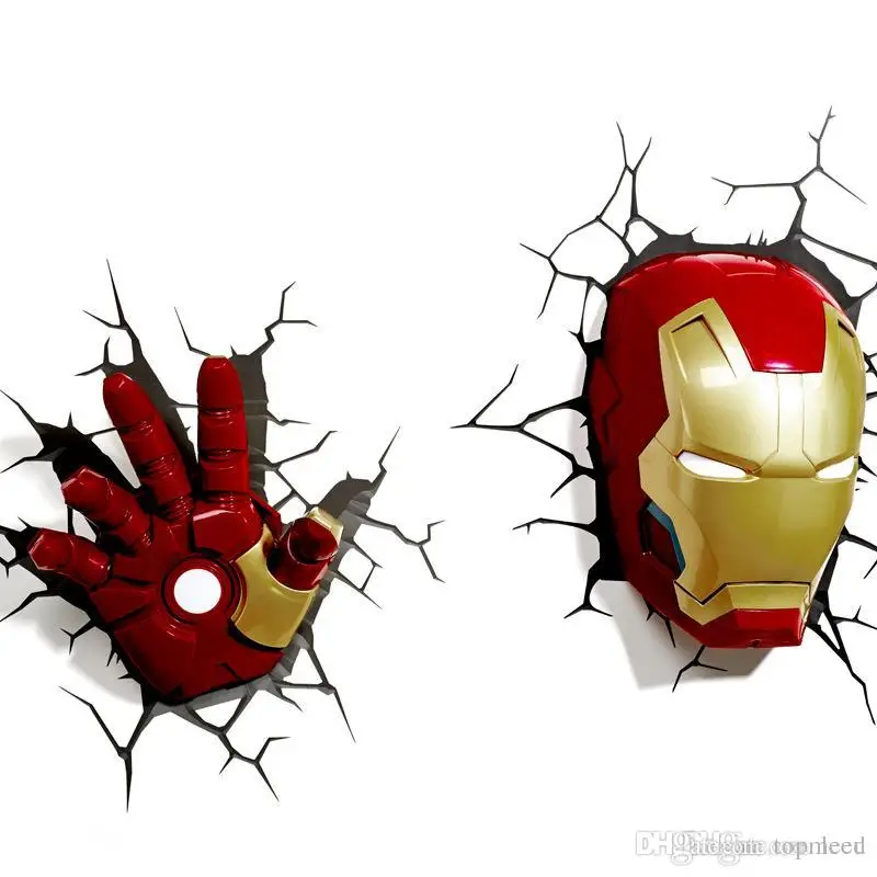 Marvel Мстители LED прикроватная Спальня Гостиная 3D Творческий бра Украшенные