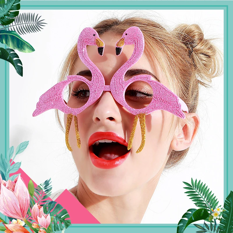 

Plastic party glasses Flamingo ananas decoration funny birthday party decorations kids adult hawaii summer party decorations7